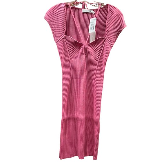 SIMKHAI Dylan Mini Dress, Pink, Size M - Picture 3 of 9
